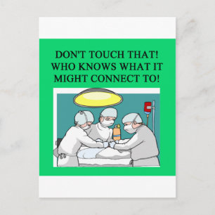 doctor physician surgeon joke postcard