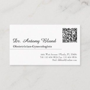 Doctor physician with QR code Business Card