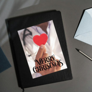 Doctor Practice Custom Logo Message Christmas  Holiday Card