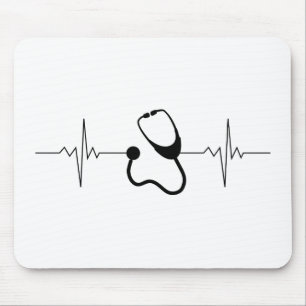 Doctor Pulse Heartbeat Line Mouse Pad