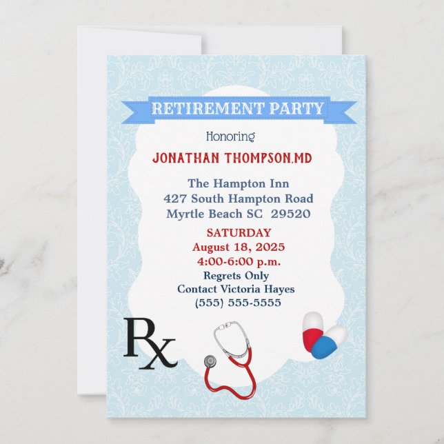 Doctor Retirement Invitation (Front)