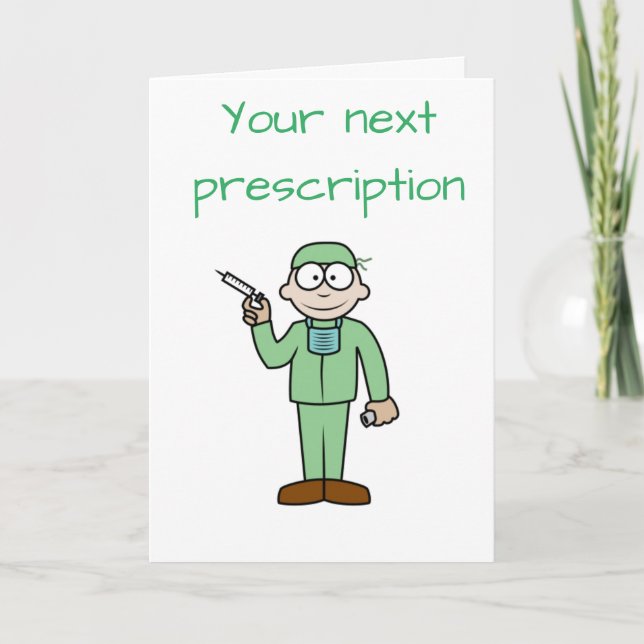 DOCTOR RETIRES WITH *DAILY DOES OF RELAXATION" RX CARD (Front)