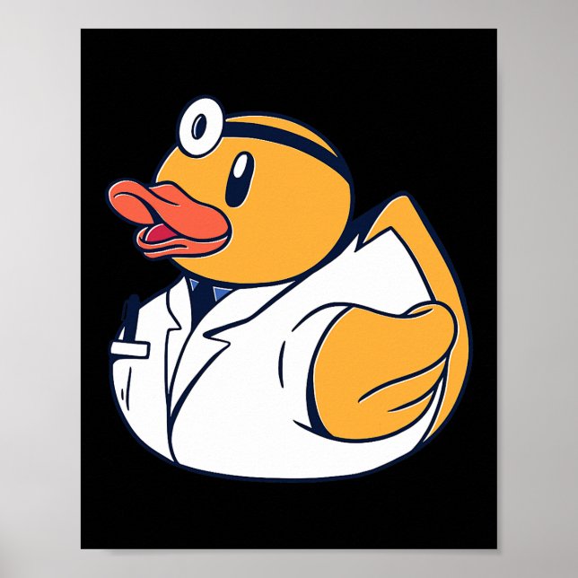 Doctor Rubber Duck Ducky Duckie Lover Cute Kawaii Poster (Front)