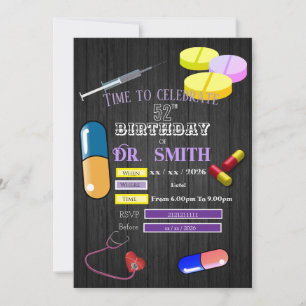 doctor’s birthday invitation