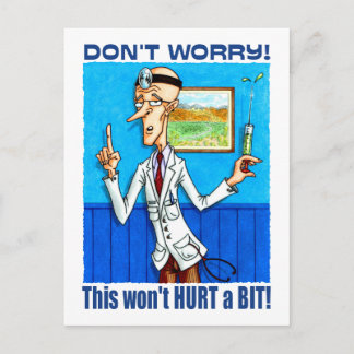 Doctor Says Don't Worry Postcard