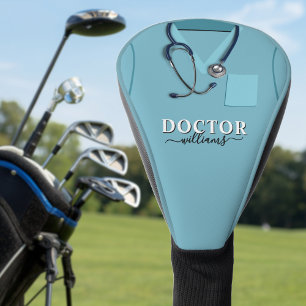 Doctor Scrubs Stethoscope Blue Shirt Golf Head Cover