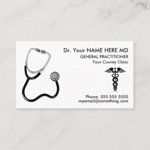 Doctor Stethoscope White Appointment Business Card