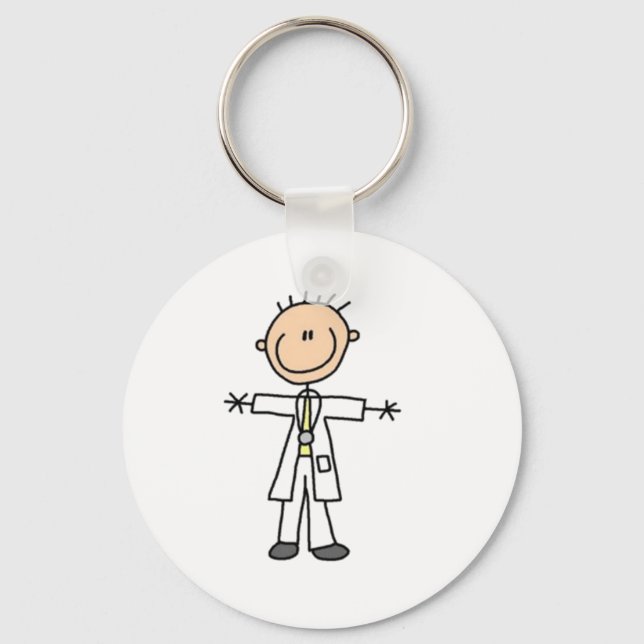 Doctor Stick Figure Key Ring (Front)