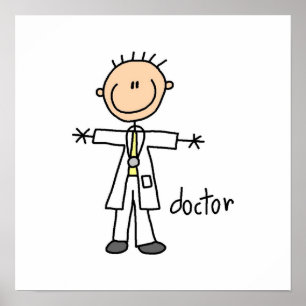 Doctor Stick Figure Poster