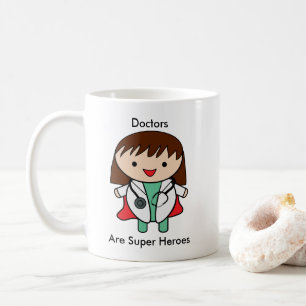 Doctor Super Hero Girl Female Woman Personalise Coffee Mug