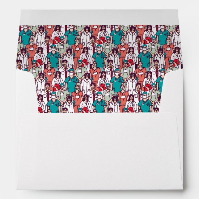 Doctor & Surgeon Pattern Envelope (Back (Bottom))