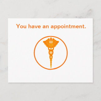 Doctor Symbol Customer Appointment Postcard