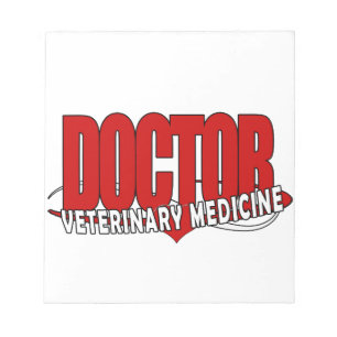 DOCTOR VETERINARY MEDICINE BIG RED NOTEPAD