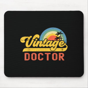 Doctor Vintage Sunset Profession Retro Graphic Art Mouse Pad