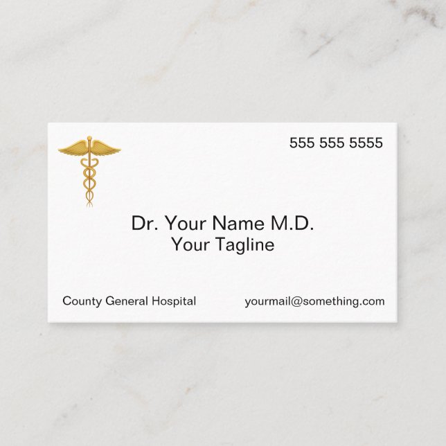 Doctor white business card (Front)