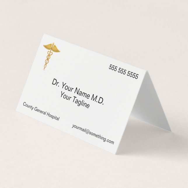Doctor white business card (Front)