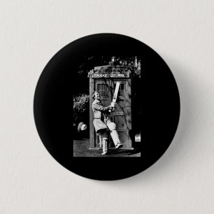 Doctor Who Peter Davison Cricket Tardis 1981 Tank  6 Cm Round Badge