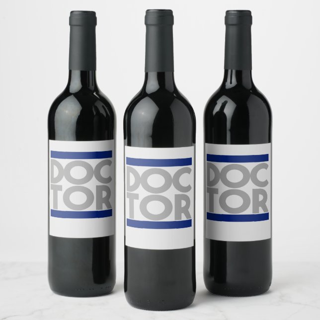 Doctor Wine Label (Bottles)
