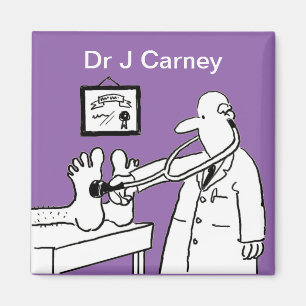 Doctor with Stethoscope Checking Feet Magnet