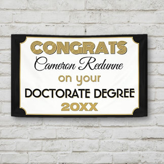 Doctorate Degree Congrats! Personalised banner