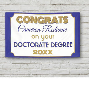 Doctorate Degree Congrats! Personalised banner