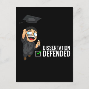 Doctorate Graduation Dissertation Defence PhD Postcard