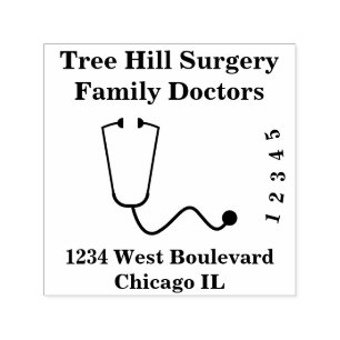 Doctors and medical practice self-inking stamp