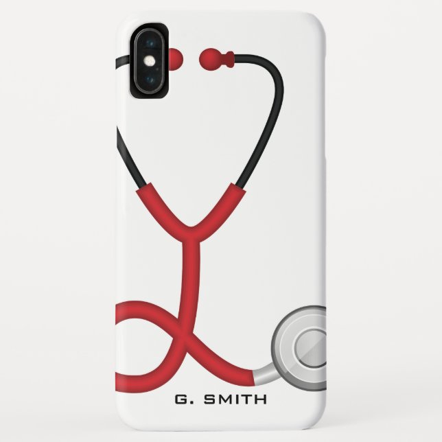 Doctors and Nurses | Name on Medical Stethoscope Case-Mate iPhone Case (Back)