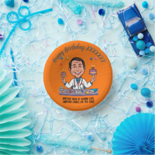 DOCTORS BIRTHDAY PARTY CALM ANTISTRESS PAPER PLATE