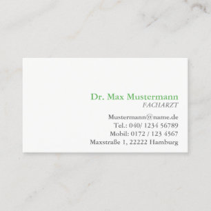 Doctor's Business Card