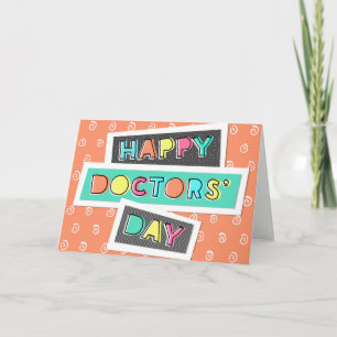 Doctors' Day Card - Fun Font and Colourful