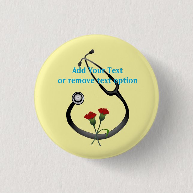 Doctor's Day Stethoscope  3 Cm Round Badge (Front)
