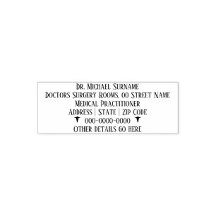 Doctors Medical Professionals DIY caduceus small Self-inking Stamp