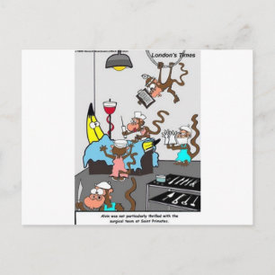 Doctors Monkeying Around Funny Gifts & Tees Postcard