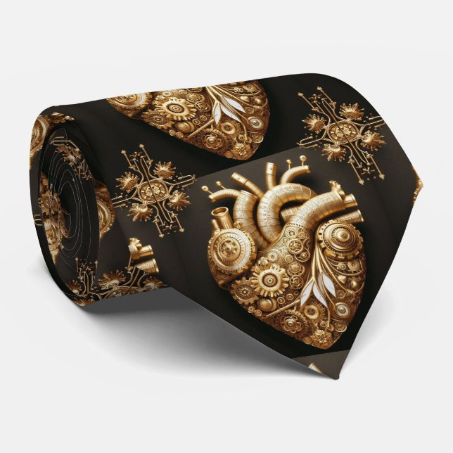 Doctor's Neck Tie | Cardiologist Office Tie (Rolled)