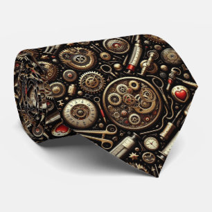 Doctor's Neck Tie   Steampunk Medical Office Tie