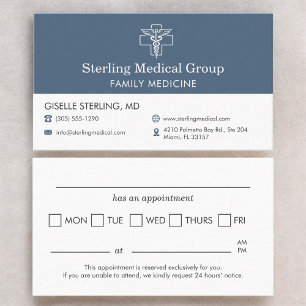 Doctor's Office Appointment Business Card