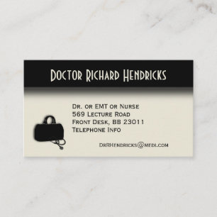 Doctors Office Appointment on Back Business Card