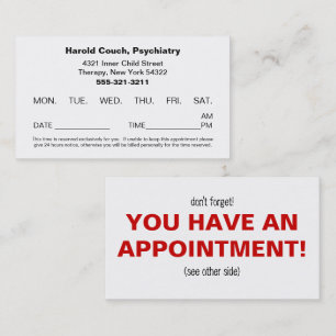 Doctor's Office Scheduled Appointment Reminder