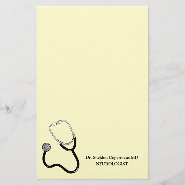 Doctor's Personal Notepad Stationery (Front)