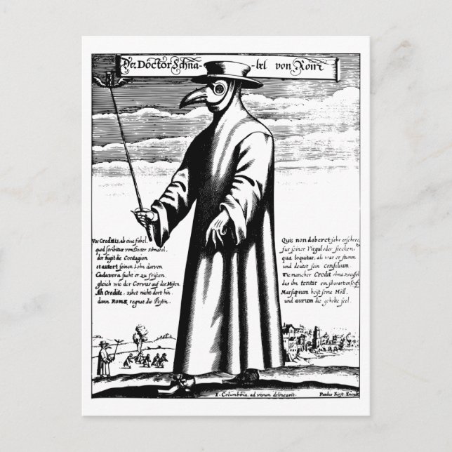 Doctor's Plague Mask We Shall Meet Again Postcard (Front)