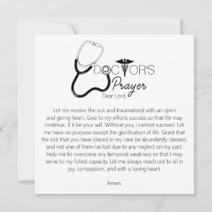 Doctors Prayer Card