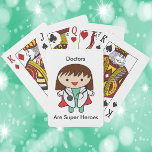 Doctors Super Hero Female Funny Kawaii Playing Cards