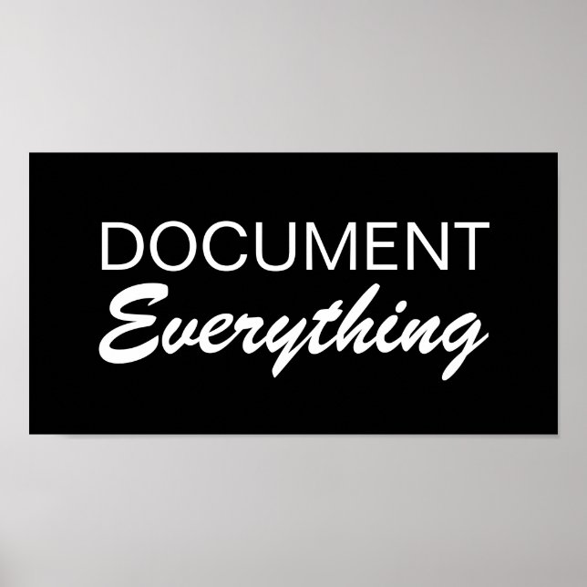 Document Everything - SRF Poster (Front)
