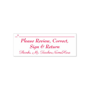 Document Review Request and Name Rubber Stamp