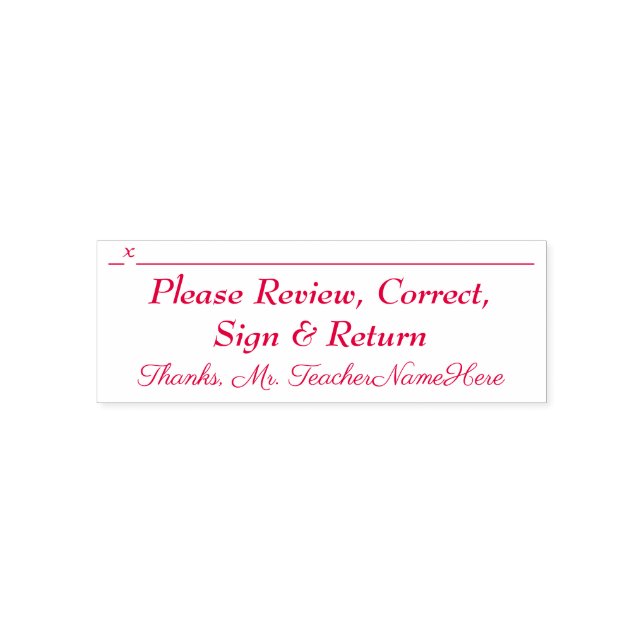 Document Review Request and Name Rubber Stamp (Design)