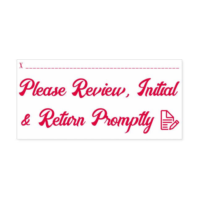 Document Review Request Rubber Stamp (Design)