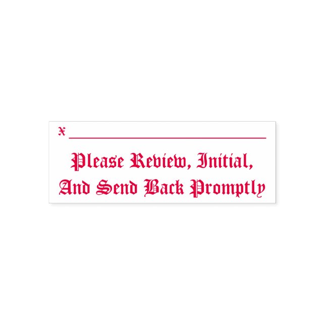 Document Review Request Rubber Stamp (Design)