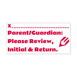 Document Review Request Rubber Stamp