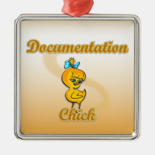 Documentation Chick Metal Tree Decoration